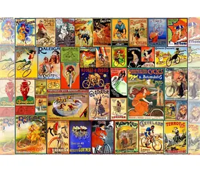 GRAPHICS Puzzle Vintage-Poster mit Fahrrädern / 1000 Teile / 69 × 47,8 cm