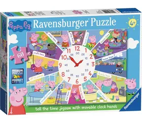 Ravensburger Peppa Pig Uhrpuzzle XL / 60 Teile / 49 × 36 cm