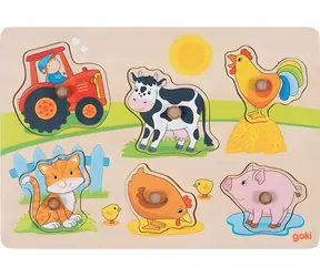 GOKI Holzpuzzle „Auf dem Bauernhof“ / Puzzle / Holz