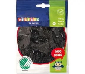 PLAYBOX Aufbügelperlen schwarz / 1000 Stück