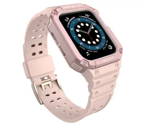 Hurtel Schutzhülle mit Armband für Apple Watch 38/40/41 mm, pink / Hülle mit Armband / 38/40/41 mm