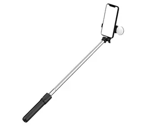 Hurtel WR1YXS Selfie-Stick schwarz / Selfie-Stick mit Stativ / Teleskopierbar bis 0,71 m / Ringlicht