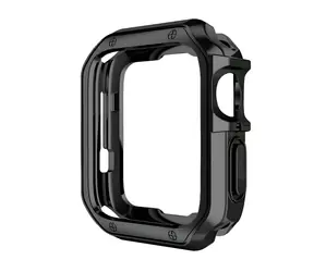 Hurtel Soft Strong schwarze Hülle für Apple Watch 42 mm (Serie 1/2/3)