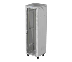 Lanberg FF01-6642-12SL grau / Rack-Schrank / 19" / 600x600 mm / 42 HE / Tragfähigkeit 1200 kg