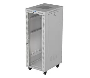 Lanberg 32U 19" grau / Rack-Schrank / 600x800 mm / Flach verpackt / Glastür / LCD / Tragfähigkeit 1200 kg
