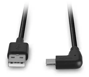 Lindy USB-A - USB-C 90° 1 m schwarz / USB-Kabel / USB 2.0