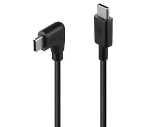 Lindy USB-C - USB-C 90°-Winkelstecker, schwarz / USB-Kabel / USB 2.0 / 1 m / PD 60 W