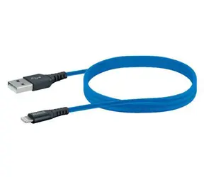 Schwaiger USB-A - Lightning-blau / Datenkabel / 1,2 m / MFi-zertifiziert / Nylongeflecht / 2,4 A