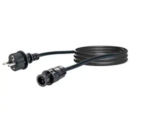 Schwaiger schwarz / Betteri Anschlusskabel - Schuko für Wechselrichter / Stromkabel / 5 m / IP44