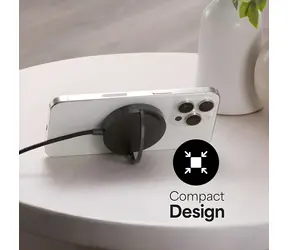 ZAGG Qi2 Magnetladegerät mit Ständer, schwarz / Kabelloses Ladegerät / Qi2 / 15 W