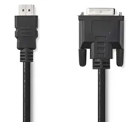 Nedis schwarz / HDMI-DVI-D-Kabel 24+1 / 3 m / 1080p / vernickelte Anschlüsse