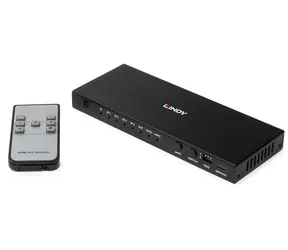 Lindy HDMI-Switch 4- Port / KVM-Switch / 4X HDMI / 8K 60Hz / Metall / Schwarz