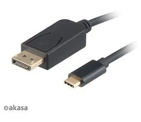 Akasa AK-CBCA11-18BK / USB-C-auf-DisplayPort-Kabel / 4K@60Hz / 1,8 m
