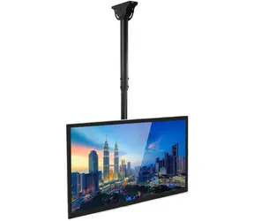 Techly Teleskop-Deckenhalterung für Fernseher (23-42 Zoll) / Deckenhalterung für Fernseher / 50 kg / VESA-kompatibel / neigbar / drehbar / schwarz