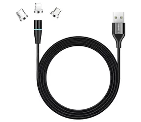 Colorway / 3-in-1-Ladekabel / Lightning + Micro-USB + USB-C / Magnetisch / QC3.0 / 2,4 A / 1 m