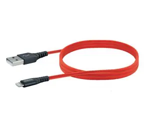 Schwaiger USB-A - Lightning rot / Datenkabel / 1,2 m / MFi-zertifiziert / Nylongeflecht / 2,4 A