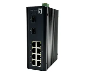 LevelOne IGU-1071 / Industrie-Switch / 8x GE / 2x SFP / Managed L2+ / IP40