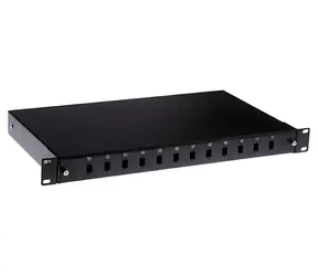 Xtendlan 19"-Lichtwellenleiterverteilerkasten schwarz / Lichtwellenleiterverteilerkasten / 12x SC Simplex / einziehbar
