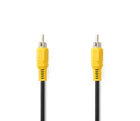 Nedis Composite-Videokabel RCA - RCA Schwarz / Kabel / 480p / 5 m / Vernickelte Stecker