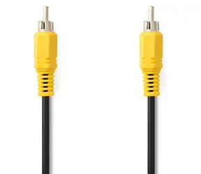 Nedis Composite-Videokabel schwarz / Videokabel / RCA - RCA / 480p / vernickelte Stecker / 10 m