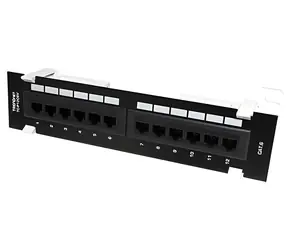 Trendnet TC-P12C6V schwarz / Patchpanel / 12 Ports / Cat6 STP / Wandmontage