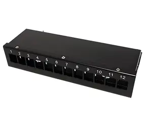 Value Patchpanel für Keystone-Module, schwarz / Patchpanel / 12 Ports / STP / unbestückt / 19"