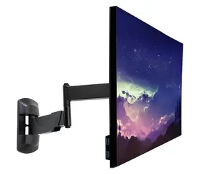Lindy Monitor-Wandhalterung schwarz / Monitorhalterung / VESA 75×75, 100×100 mm / bis zu 26 Zoll / Tragkraft 20 kg / 180° drehbar