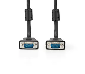 Nedis VGA-Kabel schwarz / Kabel / VGA-VGA / Vernickelte Stecker / 5 m / Max. 1280x768