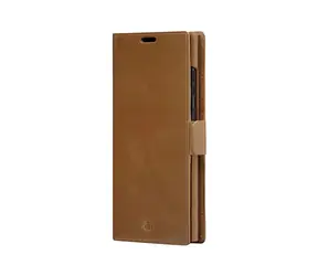 dbramante1928 Lynge Bronze / Hülle mit Klappe / Vollnarbenleder / für Samsung Galaxy S22 Ultra