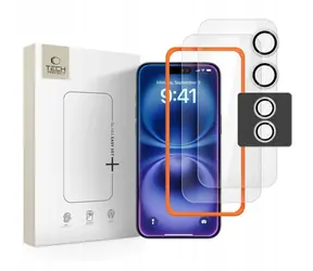 Tech-Protect Easy Set+ transparentes Schutzglas für Apple iPhone 17 (3 Stück)