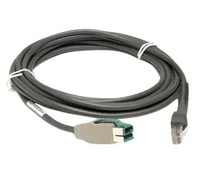 ZEBRA geschirmtes USB-Stromkabel 4,6 m / Kabel / 12 V / gerader Stecker