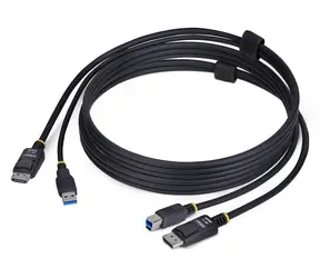StarTech DU1226-KVM- Cable schwarz / KVM-Kabel / DisplayPort + USB 3.2 / 1,8 m