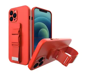 Hurtel Rope Case rot / Schutzhülle / Samsung Galaxy S21 FE / Silikonarmband