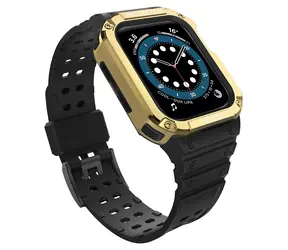 Hurtel Protect Armband schwarz/gold / Armband / Apple Watch 42/44/45 mm / gepanzert
