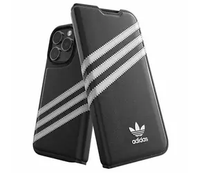 Adidas OR Booklet Hülle PU schwarz/weiß / Buchhülle / Apple iPhone 14 Pro