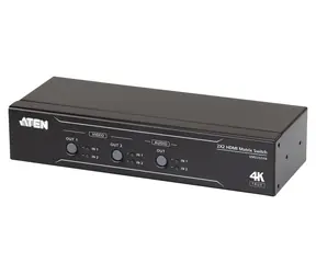 Aten VM0202HB / HDMI-Matrix-Switch / 2x2 / 4K / Audio-De-Embedder / Metallgehäuse