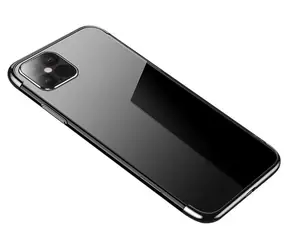 Hurtel Clear Color Case schwarz / Schutzhülle / Samsung Galaxy S22 Ultra / TPU-Gel, Metallrahmen