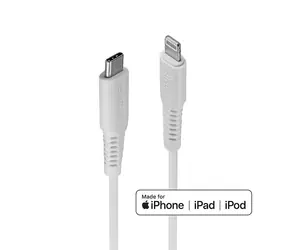 Lindy USB-C auf Lightning Kabel, weiß / 3 m / 480 Mbit/s / MFi-zertifiziert