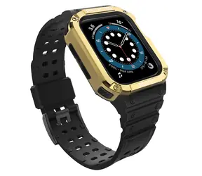 Hurtel Protect Armband schwarz/gold / Armband / Apple Watch 38/40/41 mm / Schutzhülle