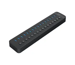 Orico CT2U3-16AB USB-Hub mit Schaltern, schwarz / 16x USB-A 3.0