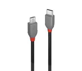 Lindy Anthra Line USB-C - Micro-USB B schwarz / USB-Kabel / USB 2.0 / 3 m / 480 Mbit/s