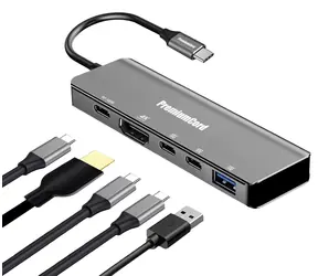 PremiumCord Adapter USB-C auf HDMI+USB-A+USB-C+PD