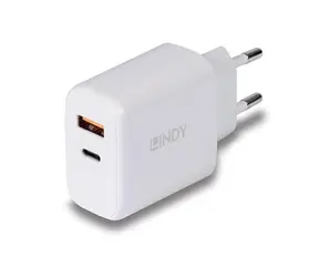 Lindy 73424 30W weiß / Ladegerät / USB-C + USB-A / PD 3.0