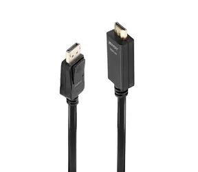 Lindy DisplayPort - HDMI Adapterkabel Schwarz / Adapter / 3 m / 4K 30Hz / Passives DP