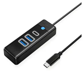 Orico PWC2U-C3 schwarz / USB-Hub / 2x USB-A 3.0 / 1x USB-C 3.0 / 1 m Kabel