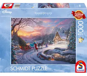 Schmidt Puzzle Disney: Cinderella mit dem Prinzen zu Weihnachten / 1000 Teile / ab 12 Jahren