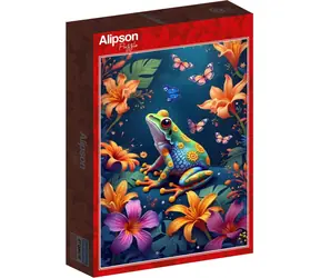 ALIPSON Puzzle Frosch und Schmetterlinge / 1000 Teile / 47,8 x 68 cm