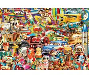 GRAPHICS Puzzle Retro Spielzeug / 1000 Teile / 69 × 47,8 cm