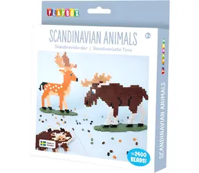 PLAYBOX Aufbügelbare Perlen Skandinavische Tiere / 2400 Stück.