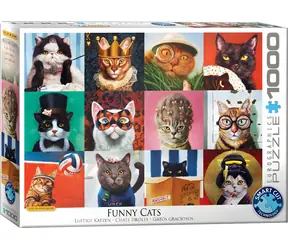 EUROGRAPHICS Puzzle Lustige Katzen / 1000 Teile / 68 x 48 cm